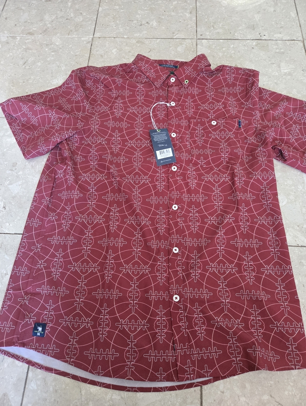 NWT Men's William Murray Laces Out Short Sleeve Button Down - Med